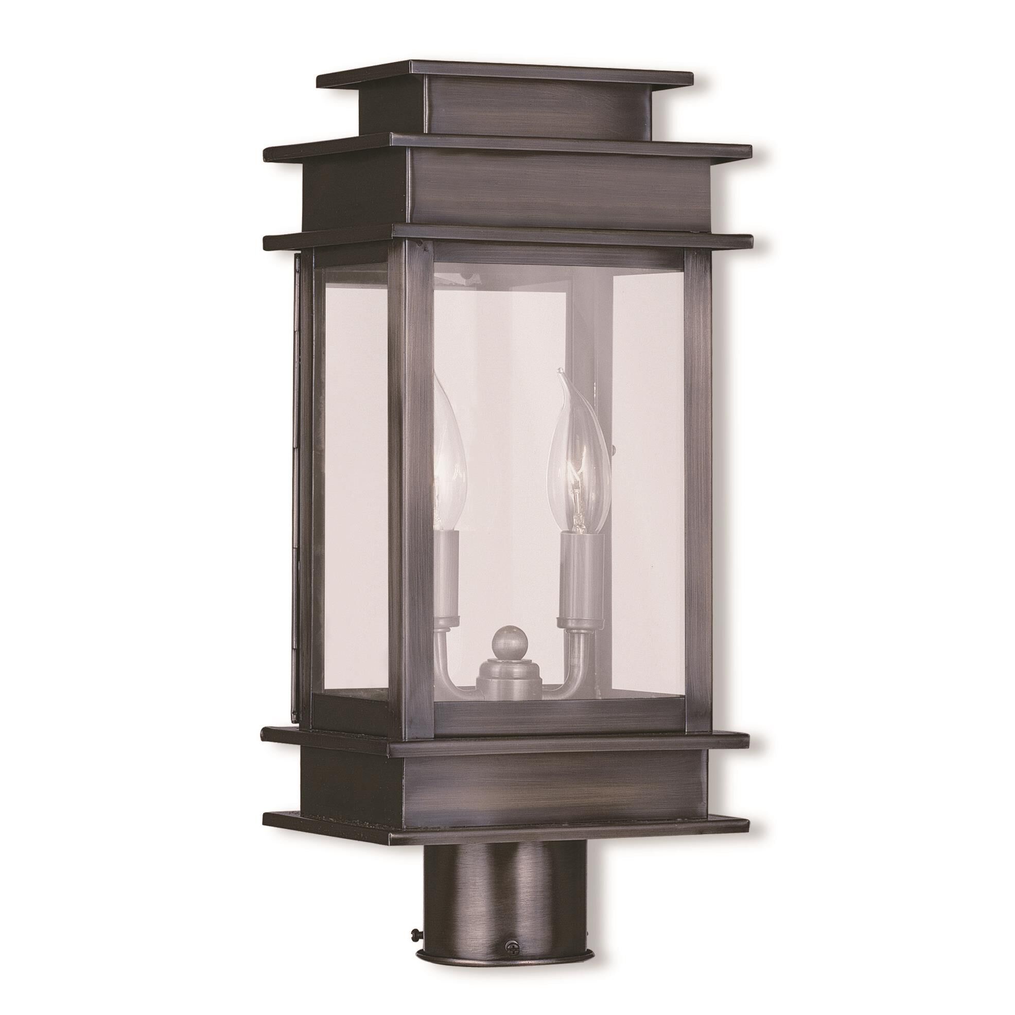 Princeton 16 Inch Tall 2 Light Outdoor Post Lamp by Livex Lighting